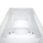 White hot and cold plunge with jets on a white background.
