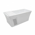 White rectangular plunge on a white background.