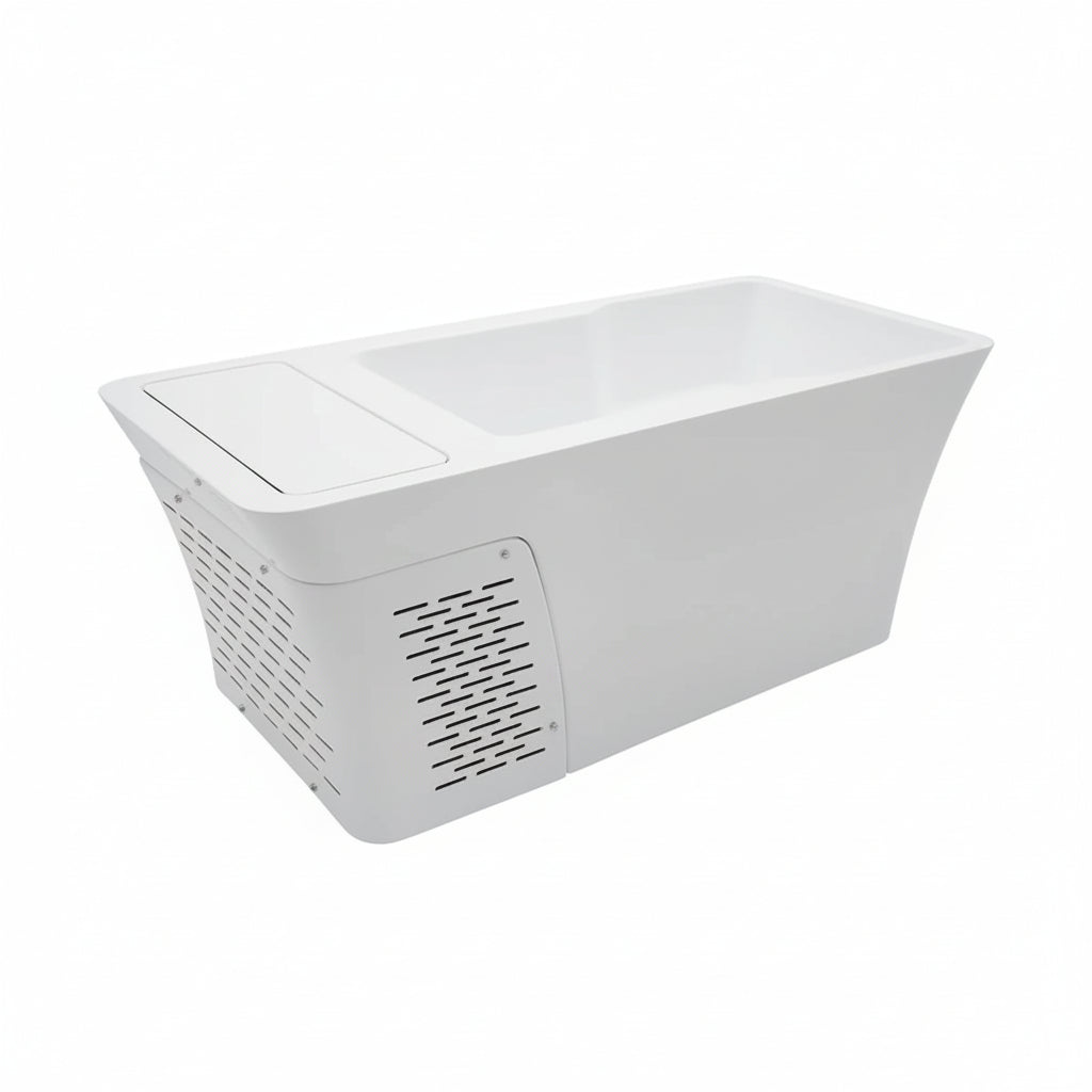 White rectangular plunge on a white background.