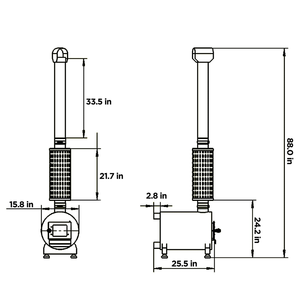 Technical drawing of a mechanical component with dimensions labeled.